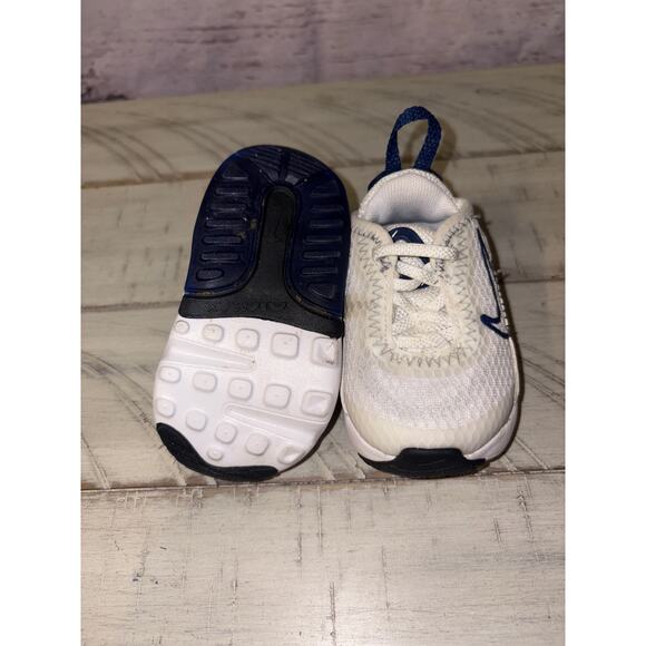 Baby Nike Air Max White and Navy Blue sz 2C - Picture 5 of 6